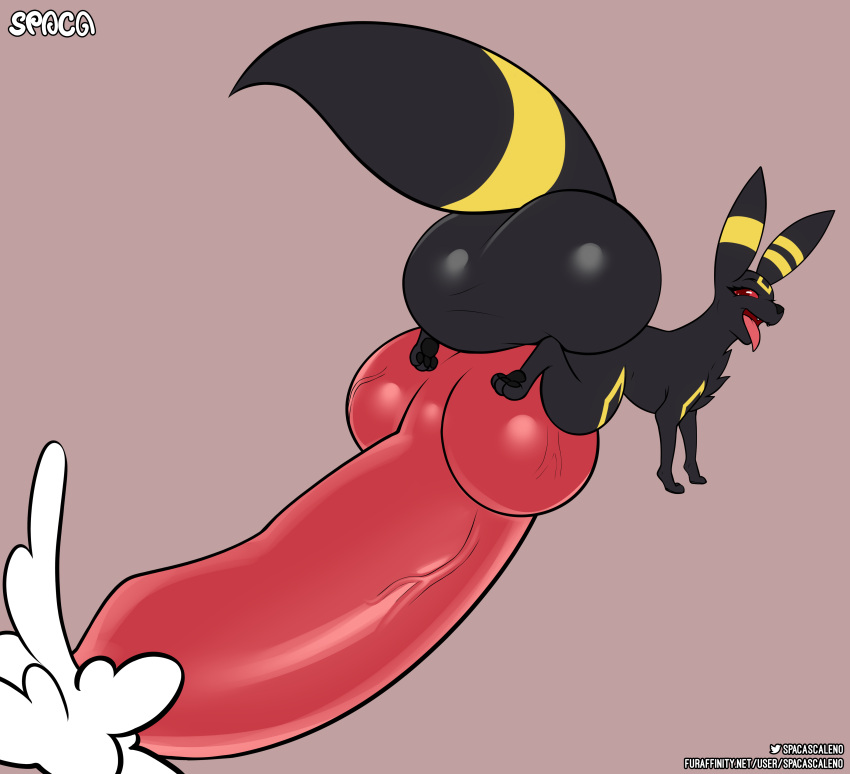 absurd_res animal_genitalia animal_penis balls big_balls big_penis black_body canine_penis eeveelution ejaculation feral feral_only genitals hi_res huge_balls huge_cock hyper hyper_balls hyper_genitalia hyper_penis laugh male male_only nintendo open_mouth penis pokémon_(species) pokemon quasarbre solo spaca umbreon video_games