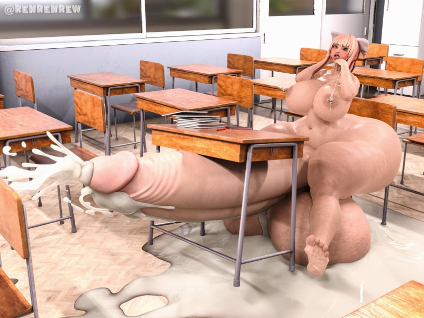 1futa 3d big_lips blush classroom cum daz_studio doki_doki_literature_club dumptruck_ass excessive_cum feet feet_up futanari giant_ass hand_on_face huge_breasts hyper hyper_balls hyper_penis lactation monika_(doki_doki_literature_club) pleasure_face plump_lips renrenrew