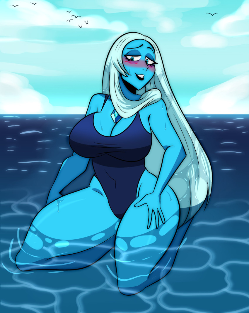 blue_diamond_(steven_universe) littlewitchnsfw steven_universe swimsuit