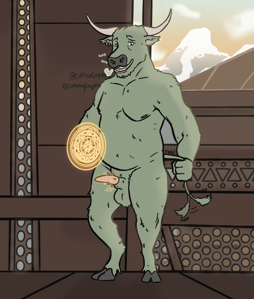 absurd_res animal_humanoid anthro bovid bovid_humanoid bovine breath cattle coffeecoyotea cummycoyotea doctor_strange_(series) ejaculation gay green_fur hands-free hi_res hooves horns humanoid kamar-taj magic magic_masturbation magic_user male male_only mammal mammal_humanoid marvel masturbation minotaur monastery morning no_humans panting rintrah_(marvel) solo solo_focus solo_male sorcery tail_motion tail_pull