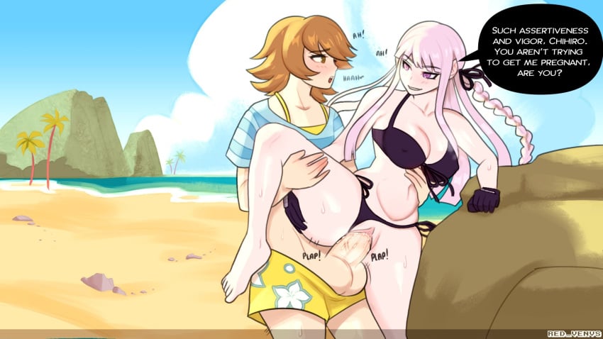 1boy 1girls 2022 alternate_version_available artist_logo artist_name ass_grab beach big_breasts blue_shirt blush blush_lines blushing braid braided_hair braided_ponytail brown_eyes brown_hair cloud crossdresser crossdressing crossdressing_male danganronpa danganronpa:_trigger_happy_havoc danganronpa_1 danganronpa_s:_ultimate_summer_camp dick female female_human femboy femboy_on_female femsub flower flower_pattern flower_print flower_print_panties fujisaki_chihiro gloved_hands gloves hair_ribbon hairband hairbow hairbun hairtie human josou_seme kirigiri_kyouko lavender_hair light-skinned_male light_skin long_hair male male/female male_human maledom medium_hair medium_length_hair mountains nipples_visible_through_clothing palm_tree palm_trees palmtree penis penis_in_pussy penis_out pink_eyes public public_sex purple_bikini purple_bikini_bottom purple_bikini_top purple_gloves purple_hair redvenus rock sand sea seaside sex smile smiling_at_another smiling_at_partner speech_bubble straight straight_hair sunny sweat sweaty_thighs vagina vaginal vaginal_juices vaginal_penetration vaginal_sex yellow_shorts