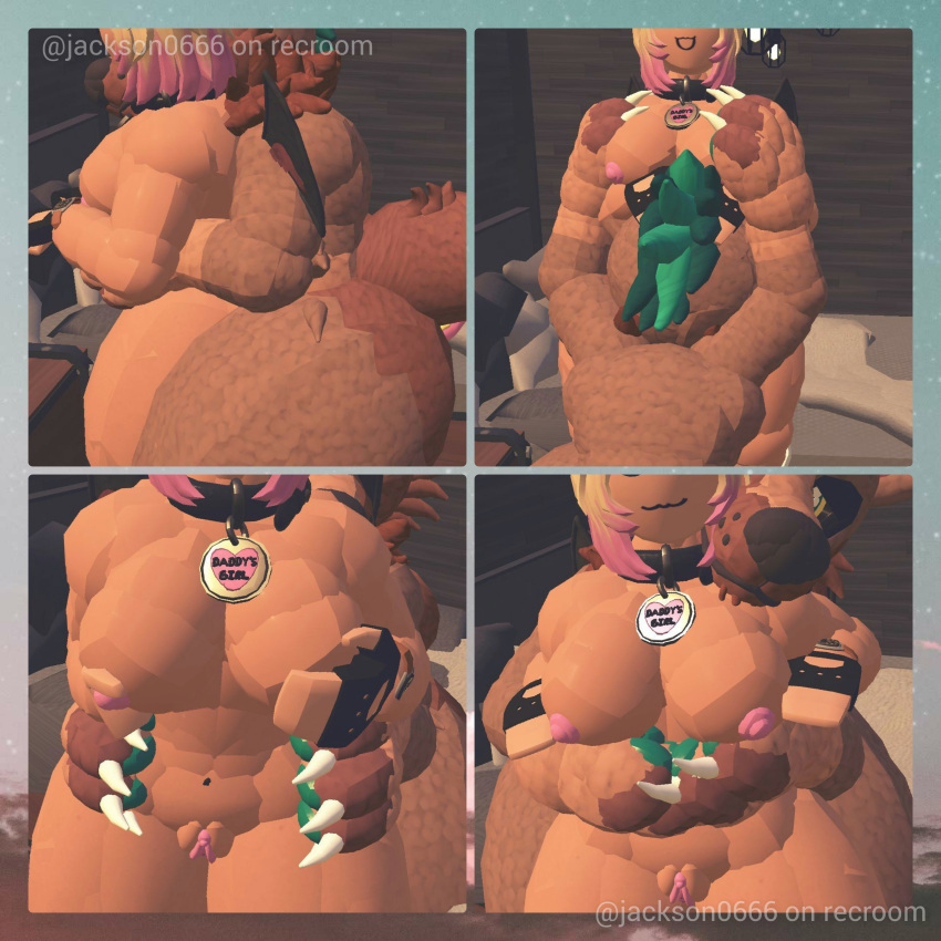 3d_(artwork) 3d_model bear big_male breasts breasts_out jacky_(jackson0666) rec_room recroom