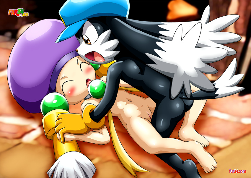 ass bbmbbf blush closed_eyes female fur34 imminent_sex klonoa klonoa_(series) lephise male male/female namco nude open_mouth palcomix pussy tongue