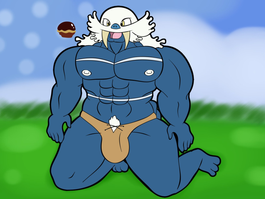 anthro male_only muscles nintendo pokemon solo_male tagme thong walrein