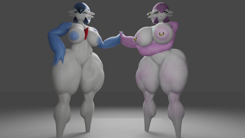 . 3d abs anthro blender bloodtai bloodtail buff eyeshadow female gardevoir grey hips huge_hips huge_thighs large_ass large_breasts muscular nintendo nude pokémon_(species) pokemon pokemon_(species) pokemon_rse thick_thighs