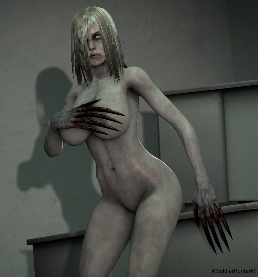 1girls 3d breasts completely_nude completely_nude_female female female_only grey_body grey_skin hair hand hands_on_breasts huge_breasts left_4_dead left_4_dead_2 monster monster_girl nipples nude nude_female pussy soldierhunterm solo source_filmmaker the_witch thick_thighs valve white_hair wide_hips witch_(left_4_dead) zombie zombie_girl