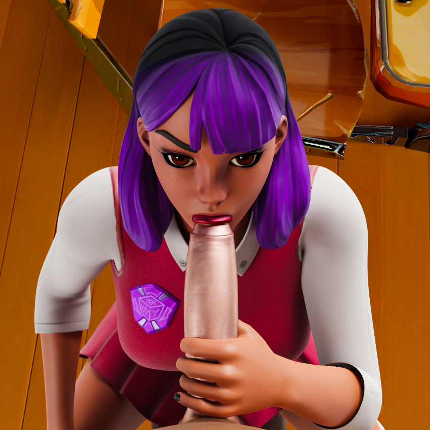 1boy 1girls 3d big_penis blender blender_(software) blowjob classroom fellatio fortnite fortnite:_battle_royale hand_on_penis isabelle_(fortnite) kem69 male oral oral_sex purple_hair red_eyes school school_uniform schoolgirl squatting tagme