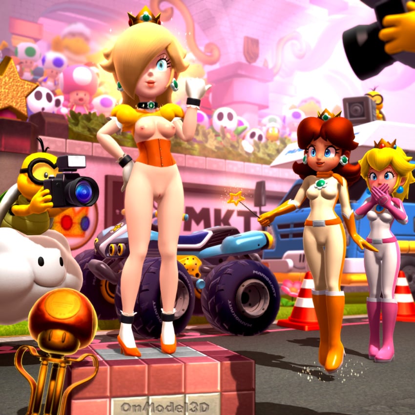 2_bodysuits 3d alternate_version_at_source auburn_hair belt blonde_hair blue_eyes bodysuit breasts brown_hair camera clothing dark_skin female footwear freckles hair_over_one_eye handwear high_heels human hypnosis jumpsuit kart lakitu levitation magic mario_(series) mario_kart mario_kart_8 neckwear nintendo onmodel3d pale_skin png ponytail princess_daisy princess_peach princess_rosalina public public_exposure pussy red_hair royal_raceway self_upload shy_guy sledge_bro toad_(mario) toadette trophy unaware unaware_hypnosis