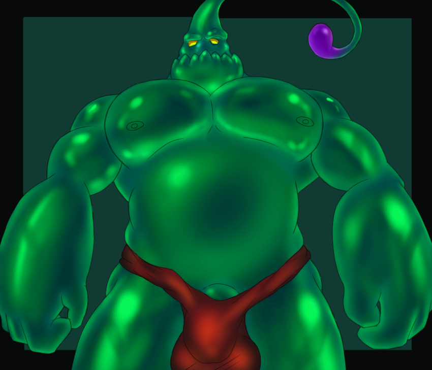 bara clothing gay green_body league_of_legends looking_at_viewer male_only muscular muscular_male pecs riot_games solo solo_focus thorekgs zac