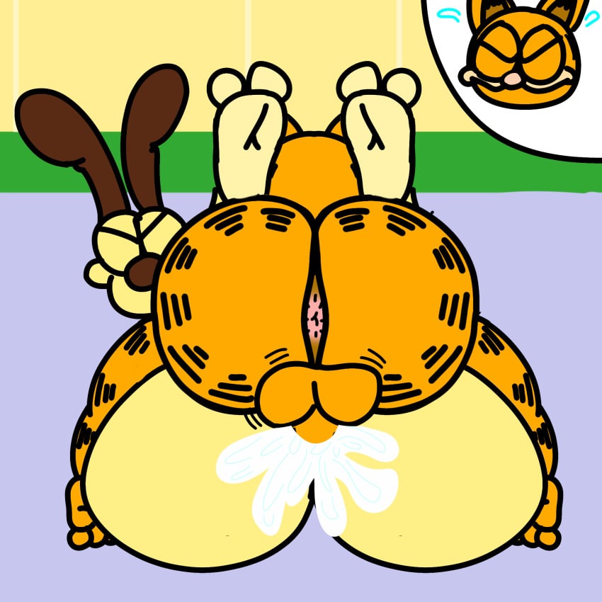 2boys cum cum_in_ass cum_inside exposed_anus feline fucking garfield_(series) garfield_the_cat gay gay_sex male male_only nickelodeon odie pleased pleased_expression redsheep yaoi yellow_body yellow_fur