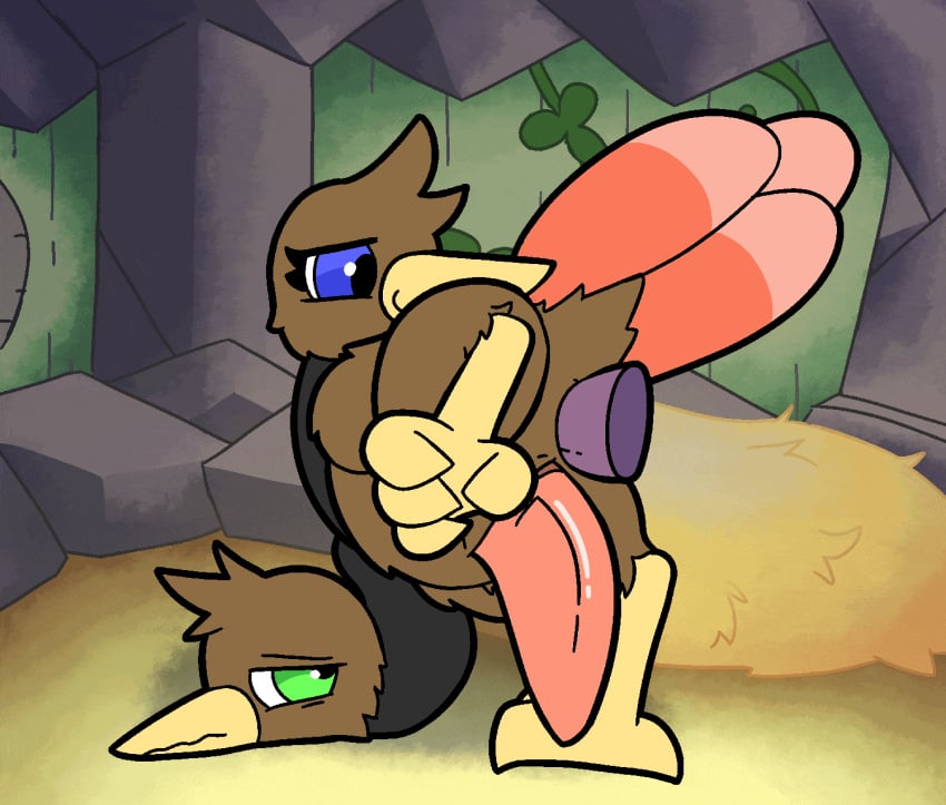 anal animal_genitalia animated anus beak bodily_fluids closed_eyes cum cum_in_ass cum_inside cum_on_face cum_while_penetrated dialogue digital_media_(artwork) doduo duo feathers feet feral generation_1_pokemon genital_fluids genital_slit genitals group grunting hi_res hydra_problems inside male male/male nintendo offscreen_male orientation_play otterjunk penetration penis pokemon pokemon_(species) roxanne_(otterjunk) sex tagme tail tail_feathers talking_feral talons tapering_penis toes trio