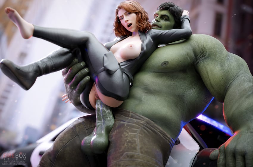 1boy 1girls 3d anal anal_sex avengers balls big_penis black_widow_(marvel) bodysuit breasts breasts_out clothing cum cum_in_ass cum_inside erection feet female fireboxstudio green-skinned_male green_body green_skin hetero high_resolution huge_cock hulk hulk_(series) human light-skinned_female light_skin male male/female marvel marvel_cinematic_universe marvel_comics medium_hair muscular_male natasha_romanoff nipples one_breast_out one_shoe open_mouth pants penis pussy red_hair reverse_suspended_congress s.h.i.e.l.d. sex size_difference straight tagme tight_clothing very_high_resolution