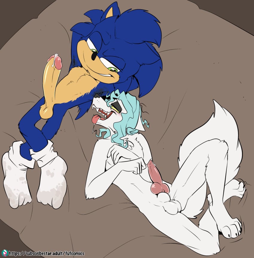 anthro arctic_wolf armpit_sniffing bed canid canine canis clothing duo eulipotyphlan footwear fuf furniture hedgehog hi_res lying lying_on_bed male male/male mammal movie_sonic musk on_bed paramount_pictures raaf_helder_(character) sega sniffing socks sonic_(series) sonic_the_hedgehog sonic_the_hedgehog_(film) sonic_the_hedgehog_(series) wolf