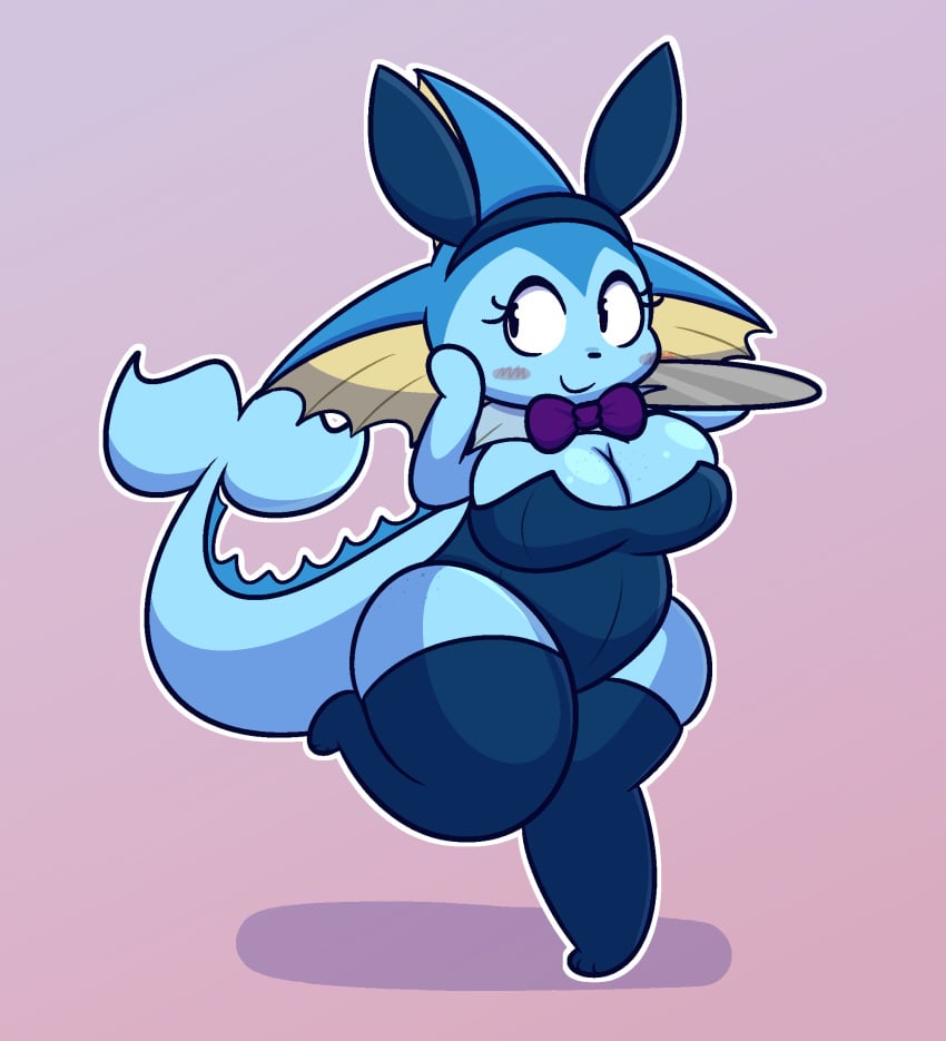 big_breasts breasts bunnysuit female gravtitty pokemon pokemon_(species) tagme thick_thighs vaporeon