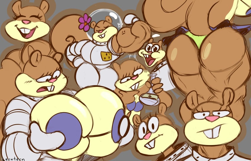 2022 absurd_res anthro ass big_breasts big_butt breasts breasts_out buckteeth clothed clothing curvy_figure female flexing gigantic_breasts hi_res huge_breasts hyper hyper_breasts lerntern mammal meme muscular muscular_female muscular_thighs nickelodeon rodent sandy_cheeks sciurid simple_background smooth_skin solo spongebob_squarepants thick_thighs voluptuous