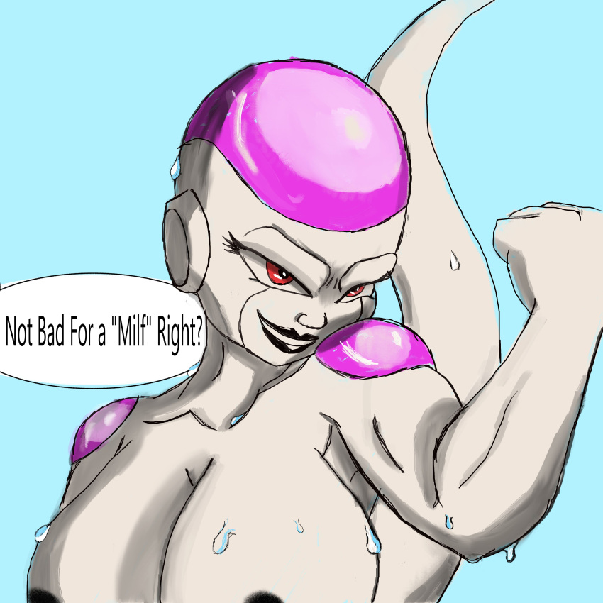 areolae biceps breasts dayforsay dragon_ball female fist frieza muscles rule_63 sole sweat