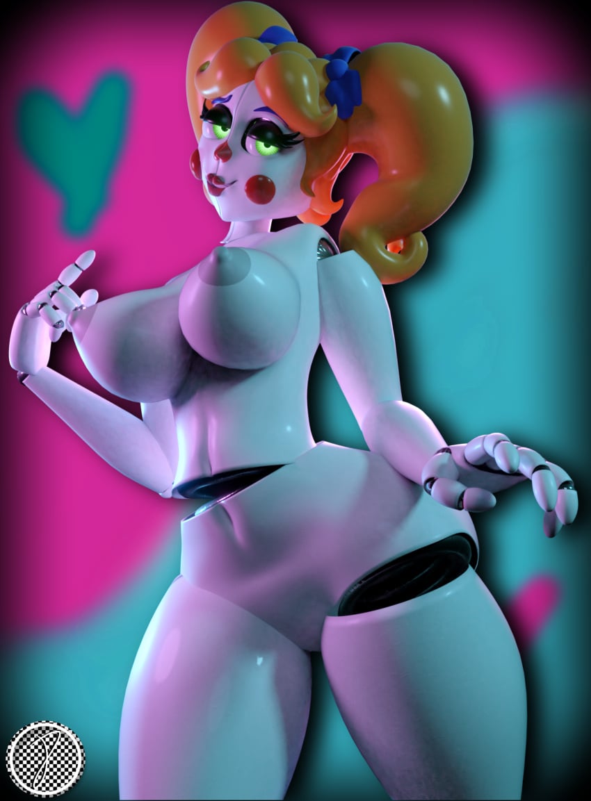 3d 3d_(artwork) anthony_blender baby_(fnafsl) big_breasts blender_(software) circus_baby circus_baby_(fnaf) circus_mommy circus_mommy_1.0_(anthony_blender) five_nights_at_freddy's five_nights_at_freddy's:_sister_location fnaf green_eyes looking_at_viewer orange_hair polsy posing scottgames sister_location solo