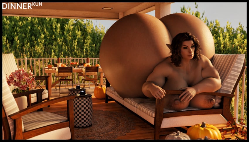 1girls 3d amazon arya_nielson ass_bigger_than_body ass_bigger_than_head ass_expansion bbw big_breasts breasts brown_hair chubby chubby_female cozy daz3d dinner-kun elf elf_ears elf_female female giantess goddess hyper hyper_ass lying lying_on_stomach medium_hair mini_giantess muscles muscular muscular_female nipples nude nude_female on_front pointy_ears