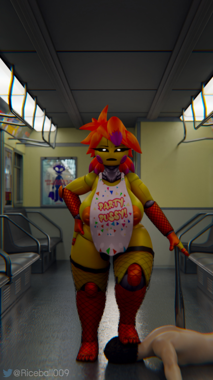 3d five_nights_at_freddy's riceball009 tagme toy_chica_(fnaf)