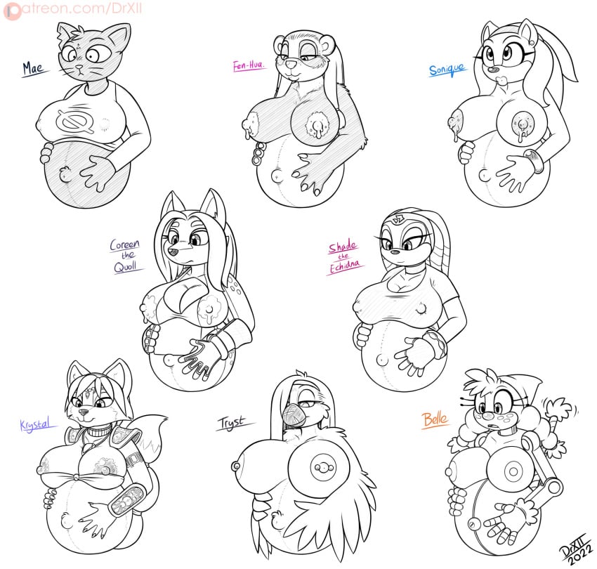 anthro areola avian beak belle_the_tinkerer belly big_belly big_breasts bird bodily_fluids breasts canid canine clothed clothing crossover dasyurid dasyuromorph digital_media_(artwork) doll domestic_cat drxii echidna eulipotyphlan feathers felid feline felis female fox fur giant_panda gloves hair handwear headgear headwear hedgehog hi_res huge_breasts idw_comics idw_publishing krystal lactating lactating_through_clothing machine mae_borowski mammal marsupial milk mobian_(species) monotreme mtf_crossgender night_in_the_woods nintendo nipple_piercing nipples non-mammal_breasts nude open_mouth oscine passerine piercing pregnant quoll robin_(bird) robot rule_63 sega shade_the_echidna simple_background smile sonic_(series) sonic_chronicles:_the_dark_brotherhood sonic_the_hedgehog sonic_the_hedgehog_(comics) sonic_the_hedgehog_(idw) sonic_the_hedgehog_(series) sonique_the_hedgehog star_fox topwear tryst_(drxii) ursid video_games wet wet_clothing