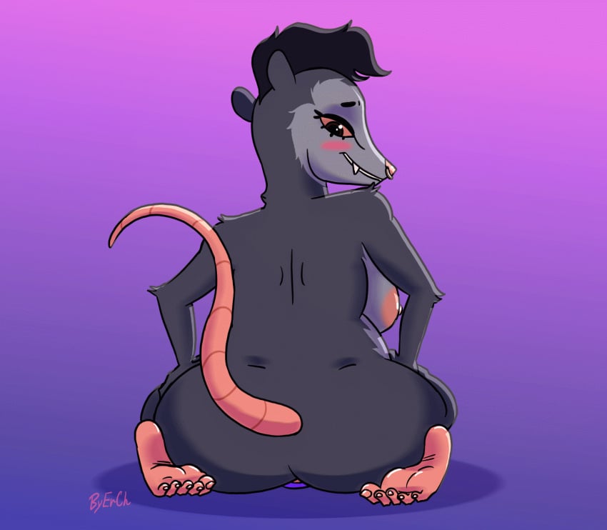 2d_animation animated anthro dildo dildo_sitting erch_toons facial_piercing fangs fat_butt feet female frame_by_frame furry genitals hair hi_res internal juice_(disambiguation) long_tail looking_pleasured loop mature_(disambiguation) nose_piercing opossum_anthro penetration piercing pussy riding_dildo sex_toy short_hair short_playtime simple_background slightly_chubby solo toony wide_hips ych