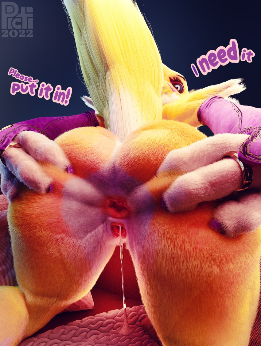 3_fingers 3d absurd_res anthro anus bandai_namco begging black_sclera bodily_fluids bridle colored_nails dialogue digimon digimon_(species) dripping female female_only fingers fur furniture furry gal genital_fluids genitals hi_res kneeling multicolored_body multicolored_fur nails picti pov presenting purple_eyes pussy pussy_juice pussy_juice_drip pussy_juice_string renamon ring sofa spread_anus spread_pussy spreading talking_to_viewer text two_tone_body two_tone_fur wet white_body white_fur yellow_body yellow_fur yiff