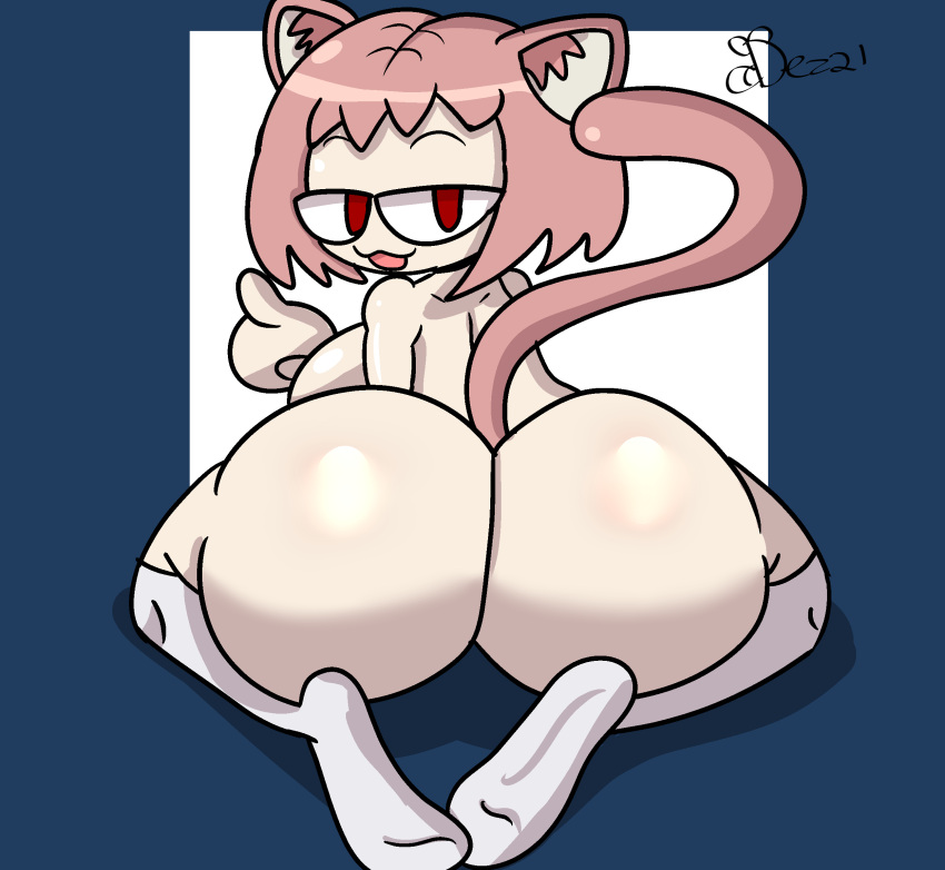 animal_humanoid ass bedroom big_breasts big_butt breasts carnival_phantasm cat_humanoid dezmine21 feet felid felid_humanoid feline feline_humanoid female hair hi_res huge_breasts humanoid looking_at_viewer mammal mammal_humanoid neco-arc_destiny not_furry nude open_mouth pink_hair red_eyes simple_background solo spirit thick_thighs type-moon wide_hips