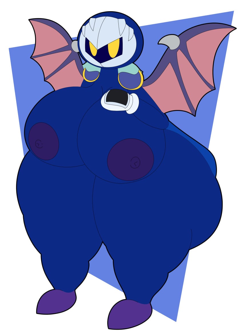 big_breasts breasts cyandrive98 female hyper kirby_(series) meta_knight rule_63 tagme