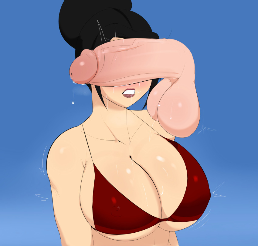 1boy 1girls angry angry_sub avatar_the_last_airbender azula beach breasts cant_see_the_haters duo edit female female_focus fire_nation g3mma huge_breasts imminent_fellatio imminent_oral large_breasts male male/female maledom penis penis_out public public_nudity royalty straight summer swimsuit topwear