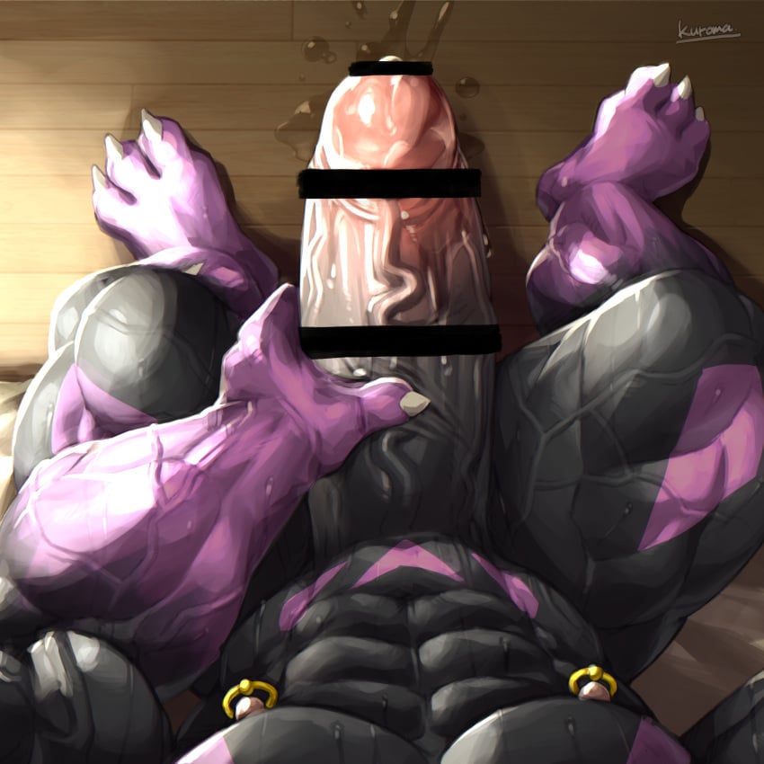 abs biceps bodybuilder censored furry gay hyper hyper_balls hyper_genitalia hyper_muscles hyper_penis hyper_testicles kurogonart kuroma male male_focus male_only muscle muscles muscular muscular_arms muscular_ass muscular_back muscular_legs muscular_male muscular_thighs nipples pecs pointless_censoring savaran_(kuroma) veins veiny_penis