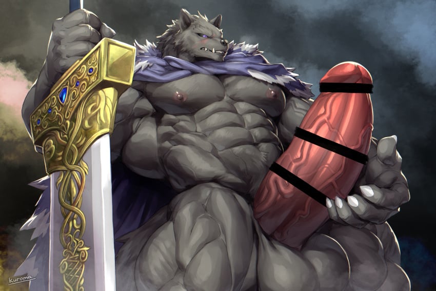 abs biceps blaidd_(elden_ring) bodybuilder elden_ring fromsoftware furry gay hyper hyper_balls hyper_genitalia hyper_muscles hyper_penis hyper_testicles kurogonart kuroma male male_focus male_only muscle muscles muscular muscular_arms muscular_ass muscular_back muscular_legs muscular_male muscular_thighs nipples pecs pointless_censoring veins veiny_penis