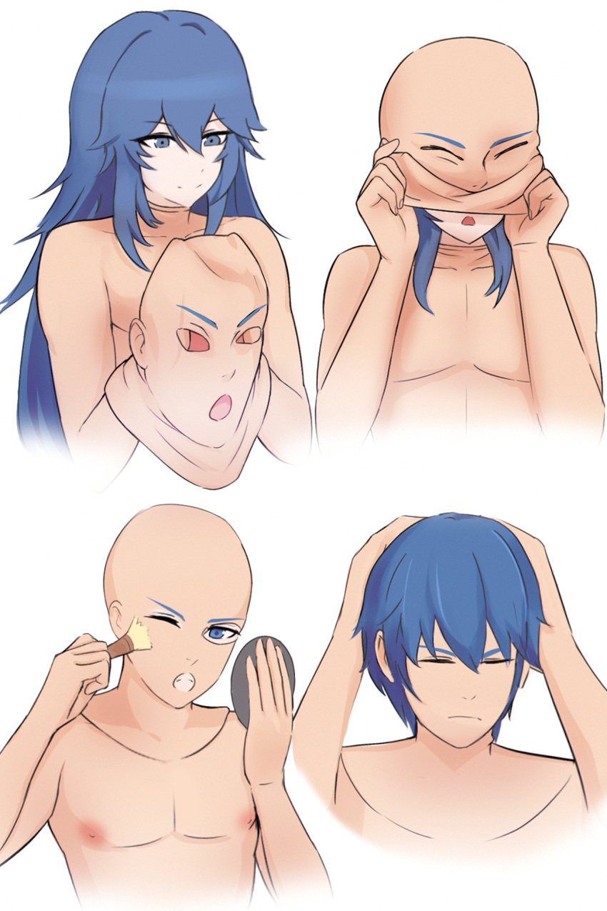 1girls completely_nude cosplay female female_only fire_emblem fire_emblem_awakening full_body_suit lucina_(fire_emblem) marth_(fire_emblem)_(cosplay) mask nintendo nuclear82 nude sex_toy skinsuit solo strap-on