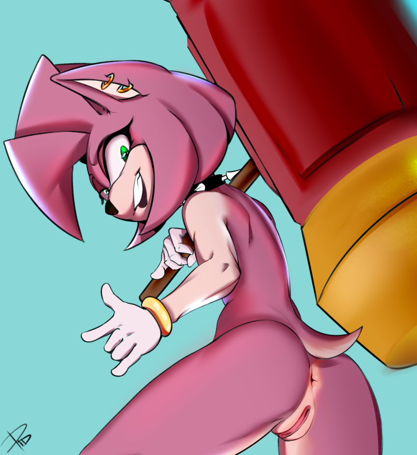 absurd_res amy_rose anthro anus ass didky female fur furry furry_only hi_res nude pussy sega solo sonic_(series) sonic_the_hedgehog_(series) tail