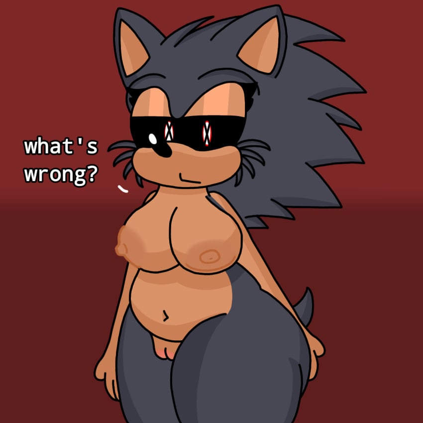 anthro ass big_breasts big_butt breasts chubby_female eulipotyphlan female fur genitals hair hedgehog hi_res huge_breasts huge_butt looking_at_viewer lord_x lyncario mammal nipples nude overweight overweight_female pink_nipples pussy rule_63 simple_background solo sonic.exe sonic.exe_(series) text thick_thighs video_games