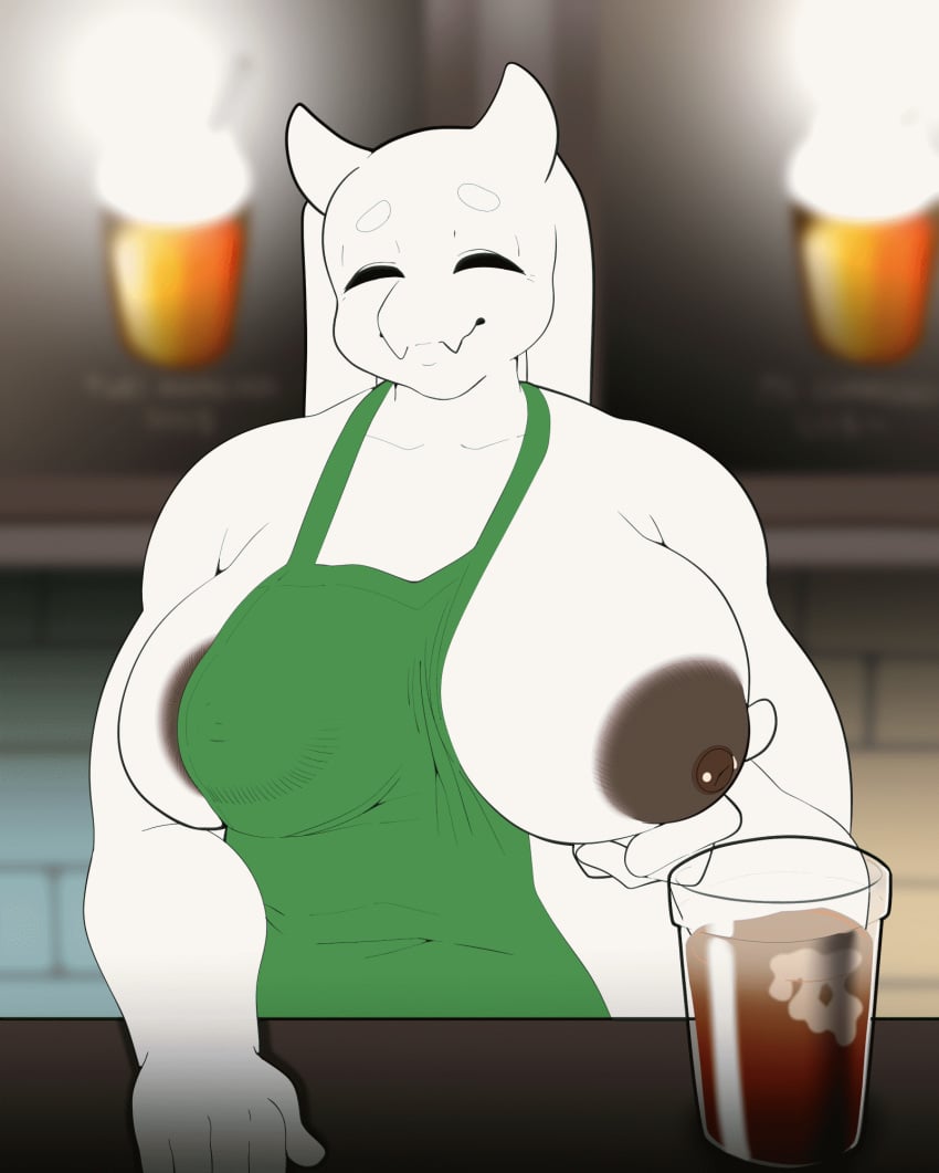 animal_ears animated anthro caprine female hi_res horns lactation mammal monster_girl non-human_areolae short_playtime solo thugji3 toriel undertale undertale_(series) video_games