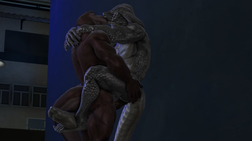 3d_(artwork) against_surface against_wall anal anal_sex anthro azphyr digital_media_(artwork) duo genitals hi_res lizard lizard_(petruz) male male/male male_penetrated male_penetrating male_penetrating_male nude penetration penis petruz_(copyright) reptile scalie sex snake snake_(petruz) source_filmmaker