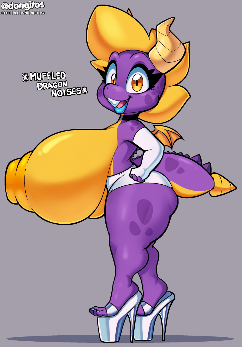 big_breasts big_lips breasts dongitos female female_only furry genderbent genderswap high_heels huge_breasts rule_63 spyro spyro_the_dragon tagme