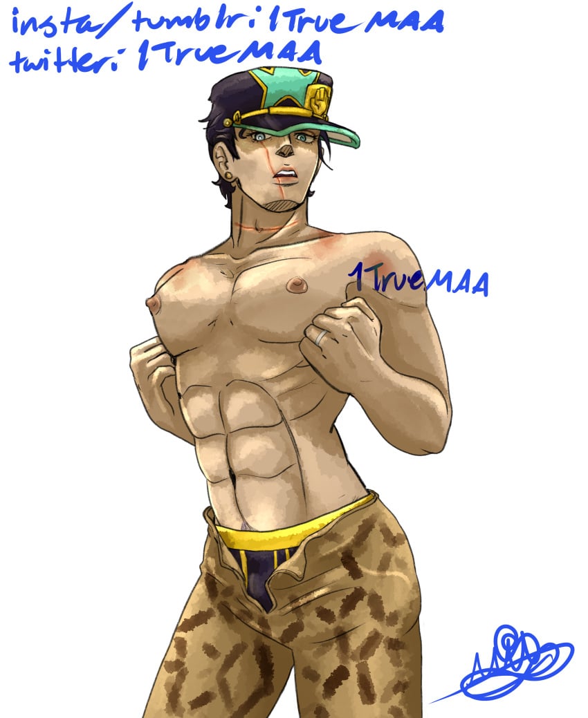 Jotaro Kujo (Jojo'S Bizarre Adventure) Rule 34 Image