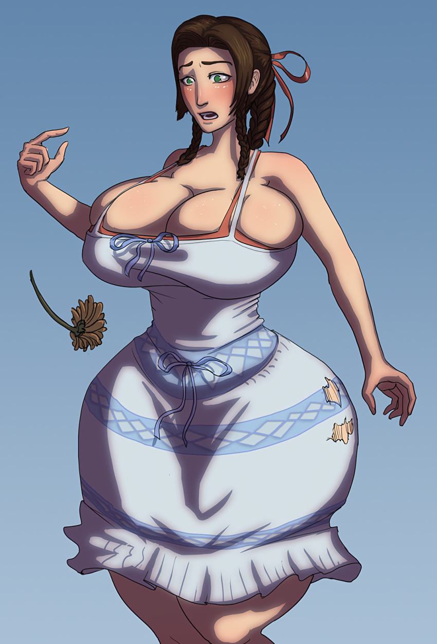 0pik-0ort 1girls aerith_gainsborough ass_expansion breast_expansion final_fantasy final_fantasy_vii growth holding_breast huge_ass huge_breasts hyper hyper_ass tagme thick_ass