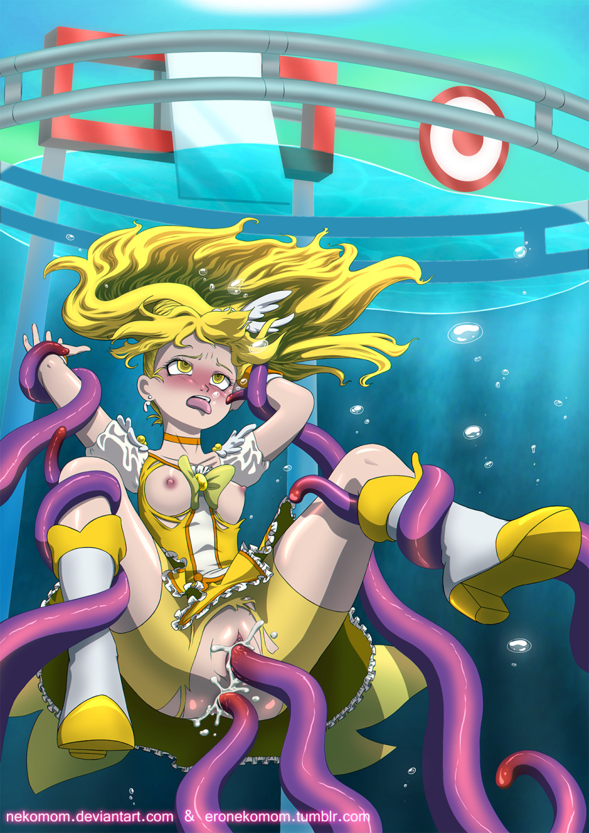 asphyxiation blush bondage boots breasts breasts_out choker clothed_rape clothed_sex clothing cum cure_peace double_penetration drowning dunk_tank magical_girl nekomom nipples precure pretty_cure purple_tentacles rape sex small_breasts smile_precure tagme tentacle tentacle_rape tentacle_sex toei_animation tongue_out torn_bottomwear torn_clothes torn_topwear underwater underwater_sex water yayoi_kise yellow_hair yellow_pupils