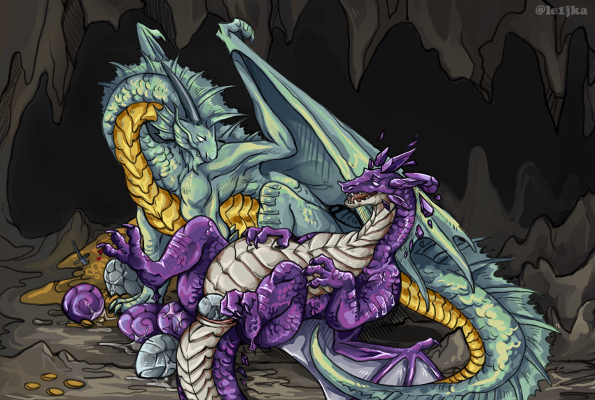 1boy 1girls absurd_res amethyst_dragon amethyst_dragon_(dnd) animal_genitalia artist_name birth cloaca dragon dragon_(dnd) dragon_eggs dungeons_and_dragons duo egg egg_laying female feral floating_horn genitals hasbro hi_res horizontal_cloaca horns le1jka looking_pleasured male male/female pregnant pregnant_female scales silver_dragon silver_dragon_(dnd) simple_background simple_eyes sssmazkaa straight wings wizards_of_the_coast