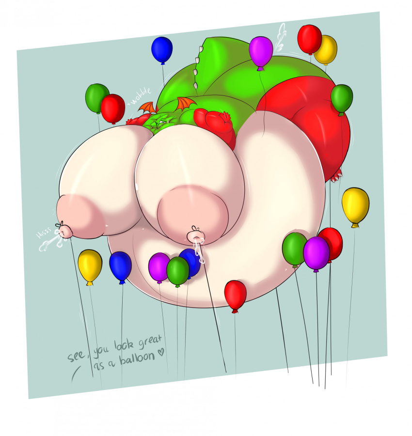 air_inflation air_lactation anthro balloon bandai_namco belly belly_expansion belly_inflation big_belly big_breasts breast_expansion breasts dig_dug digital_media_(artwork) dragon dragonfron expansion female fygar hi_res huge_breasts hyper hyper_belly inflatable inflation inflation_fetish nipples nude puffy_nipples reptile scalie simple_background solo tail thick_thighs tied_mouth wings