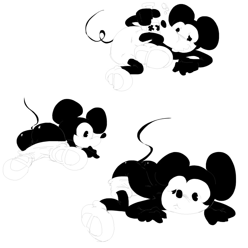 ass carbonkream cute gay mickey_mouse ms_paint non-human non-human_only public_domain shine sketch steamboat_willie toony