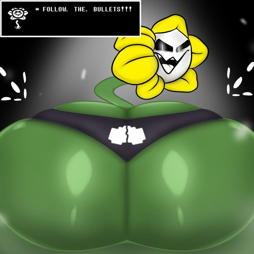 1boy 2d arrow ass ass_cleavage big_ass big_butt butt butt_crack english_text fat_ass fat_butt flower flowey_the_flower flowey_with_nothing_else_but_a_massive_ass guywithdapen huge_ass huge_butt looking_at_viewer looking_back looking_back_at_viewer male male_only plant solo talking talking_to_viewer text text_box thick_ass thick_butt toby_fox undertale undertale_(series) underwear