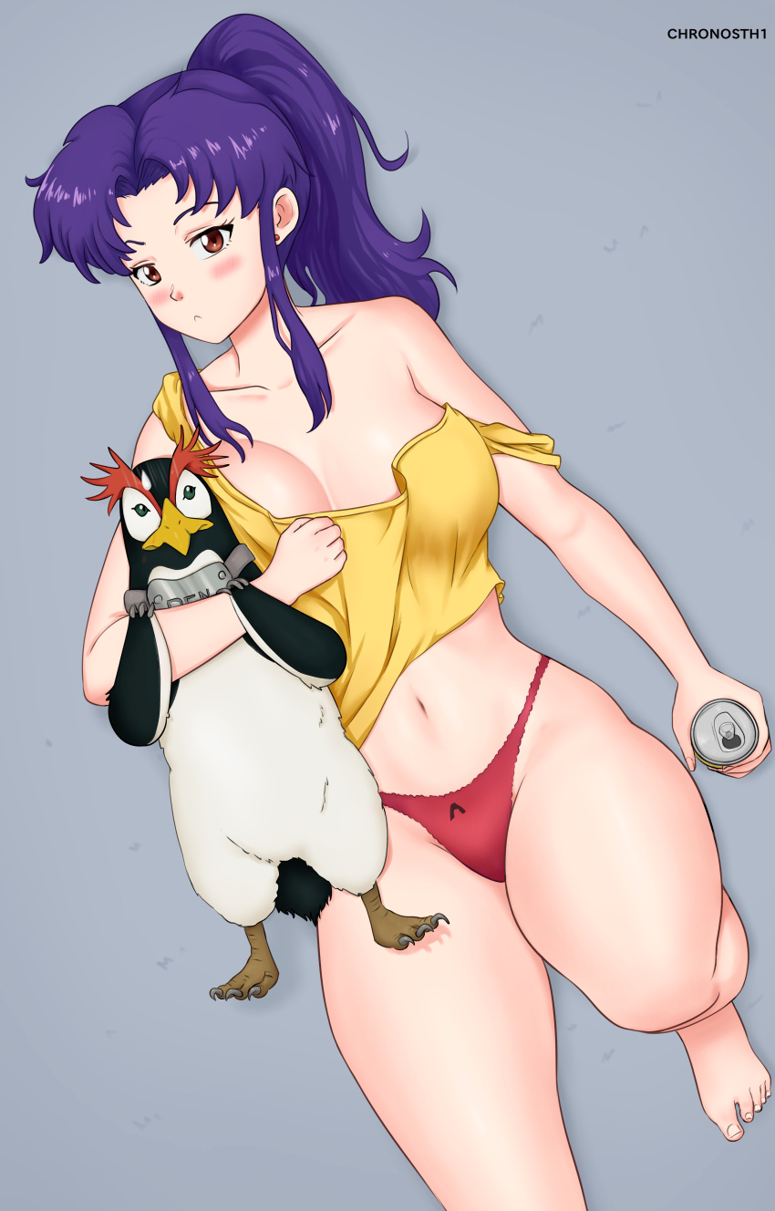 alcohol beer beer_can deviantart drinking fanbox_reward gummslime gumroad misato_katsuragi neon_genesis_evangelion patreon pen_pen penguin tagme