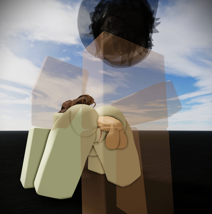 1boy 1girls 3d anal anal_sex anus big_ass big_breasts big_penis black_hair brown_hat doggy_style grabbing_ass patatrr34 penis pussy request requested roblox robloxian self_upload sex tagme