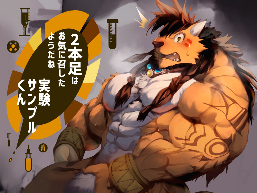 4:3 absurd_res anthro big_penis canid canine erection felid feline final_fantasy final_fantasy_vii genitals hatake hi_res huge_cock hyper hyper_genitalia hyper_penis male mammal muscular muscular_anthro muscular_male penis red_xiii solo square_enix