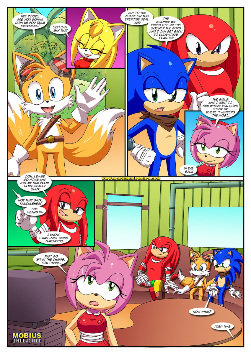 amy_rose amy_rose_(boom) bbmbbf comic comic_page female knuckles_the_echidna male mobius_unleashed palcomix sega sexy_boom_(comic) sonic_(series) sonic_boom sonic_the_hedgehog sonic_the_hedgehog_(series) tails team_sonic zooey_the_fox