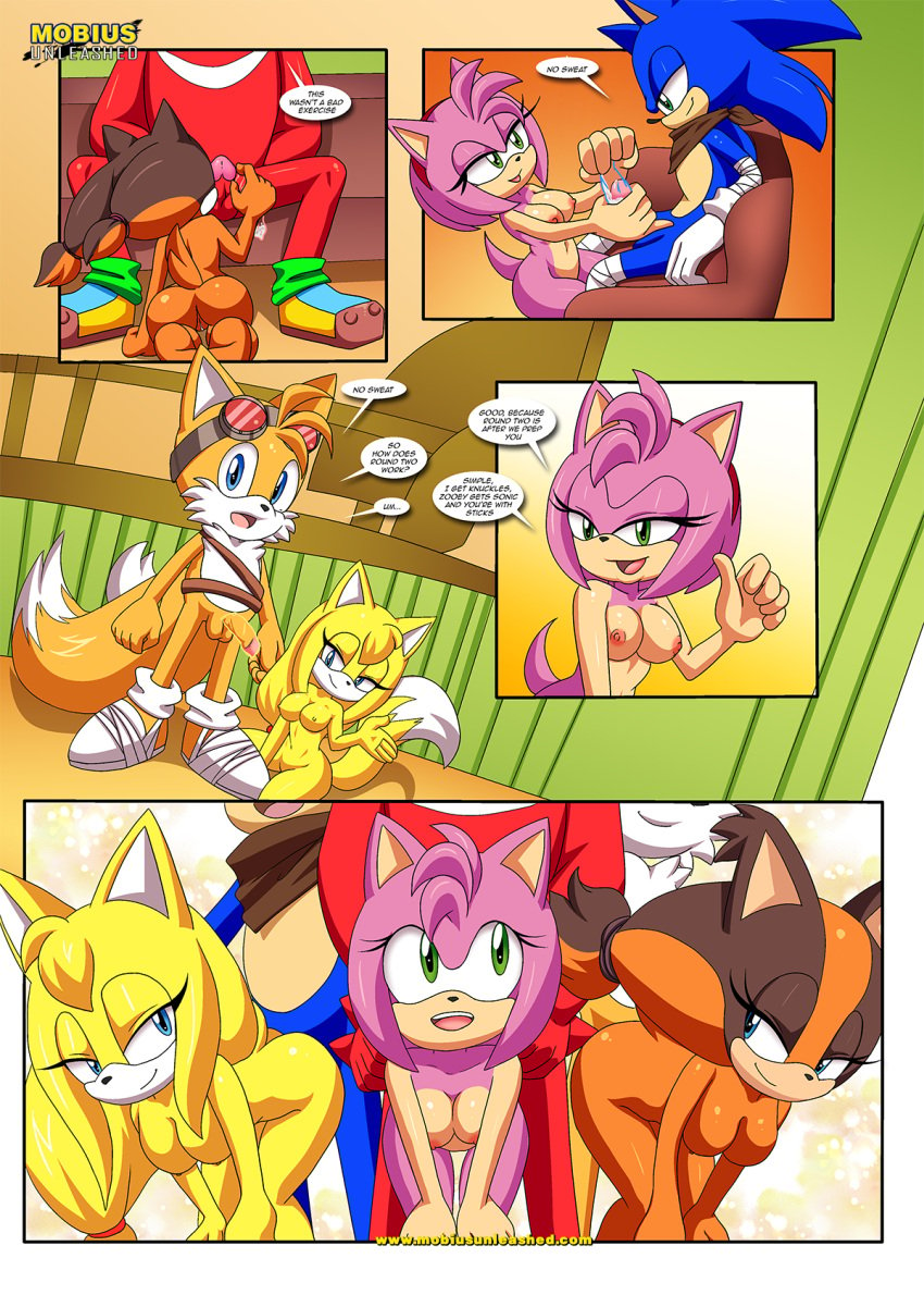 amy_rose amy_rose_(boom) ass balls bbmbbf breasts comic comic_page condom cum cum_in_condom female knuckles_the_echidna male male/female mobius_unleashed nude palcomix penis pussy sega sexy_boom_(comic) sonic_(series) sonic_boom sonic_the_hedgehog sonic_the_hedgehog_(series) sticks_the_badger sticks_the_jungle_badger tails team_sonic zooey_the_fox