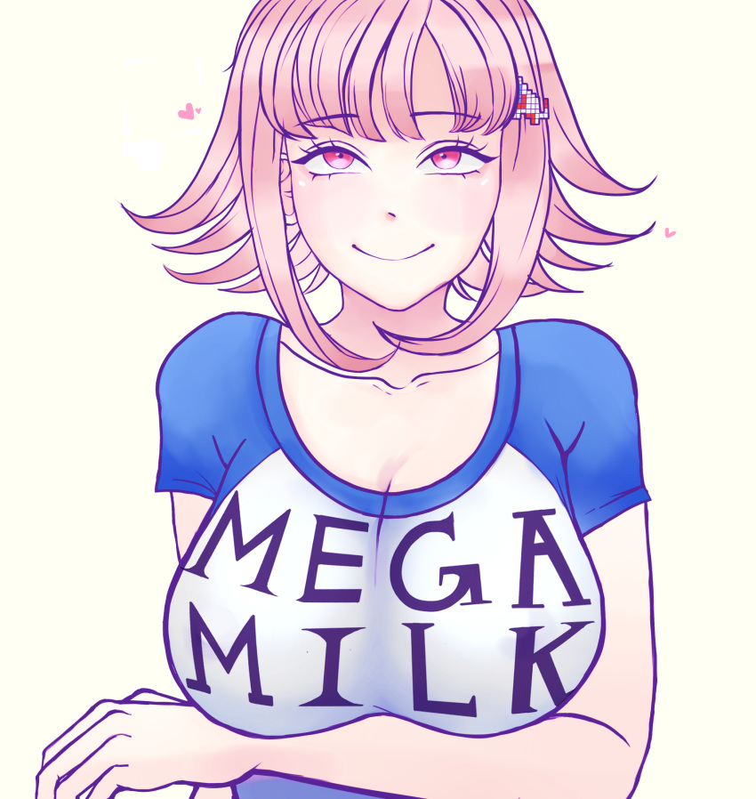 breasts clover_jello danganronpa danganronpa_2:_goodbye_despair large_breasts mega_milk nanami_chiaki straight_hair